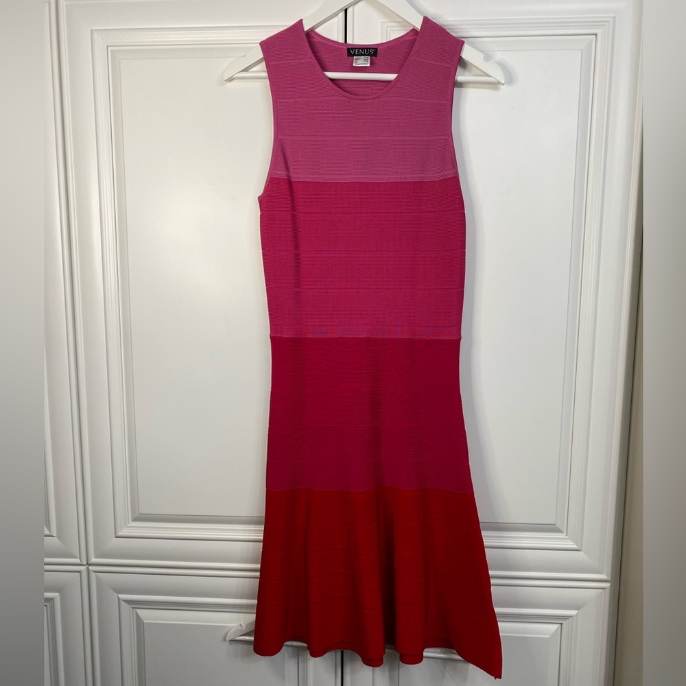 VENUS Women’s Size Small Sleeveless Scoop Neck Fit & Flare Midi Dress Stretchy
